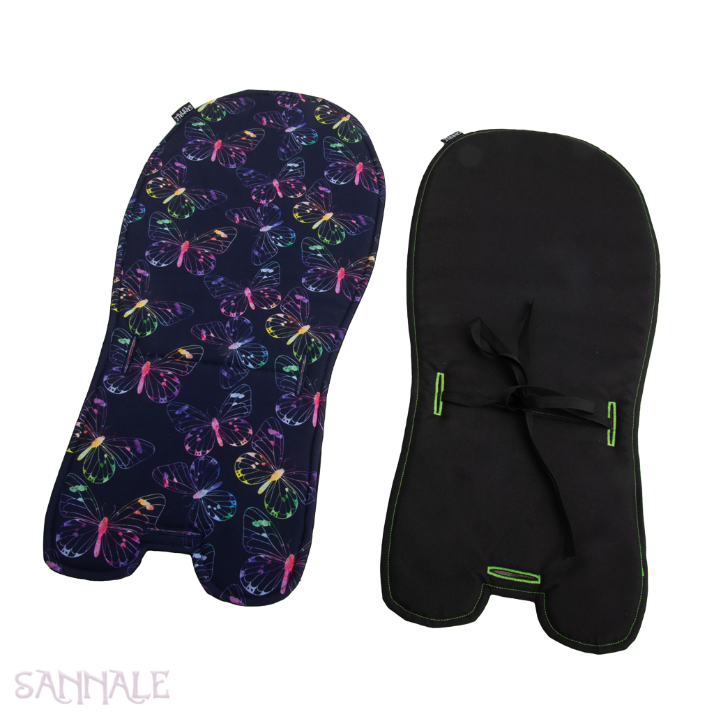 Söögitooli istmekate - kasutamiseks Ikea Antilop söögitooliga. Liblikad lillal.