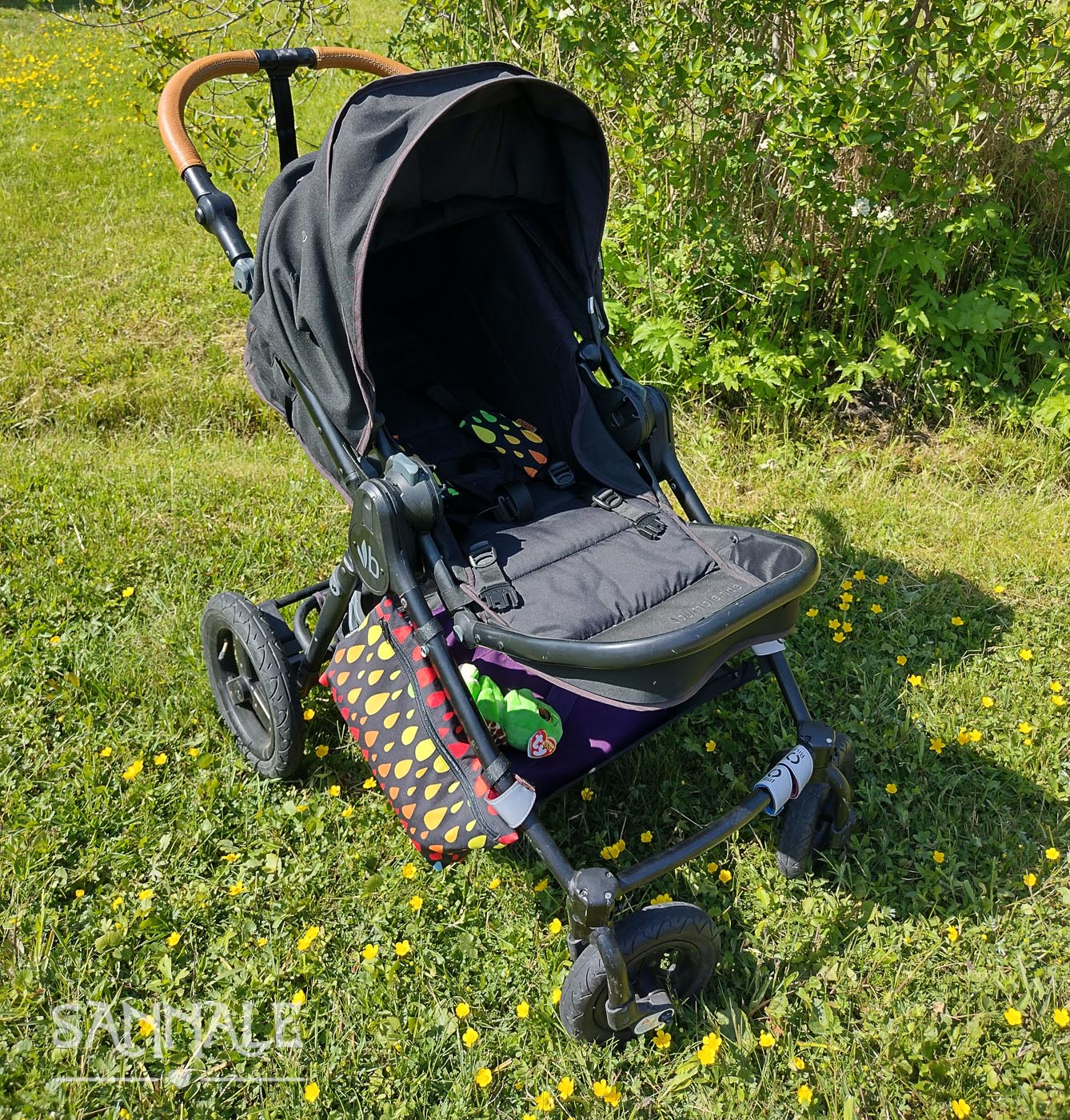 Lükkesanga kate vihmakile kott ja rihmapehmendused Bumbleride Era kärule_-3