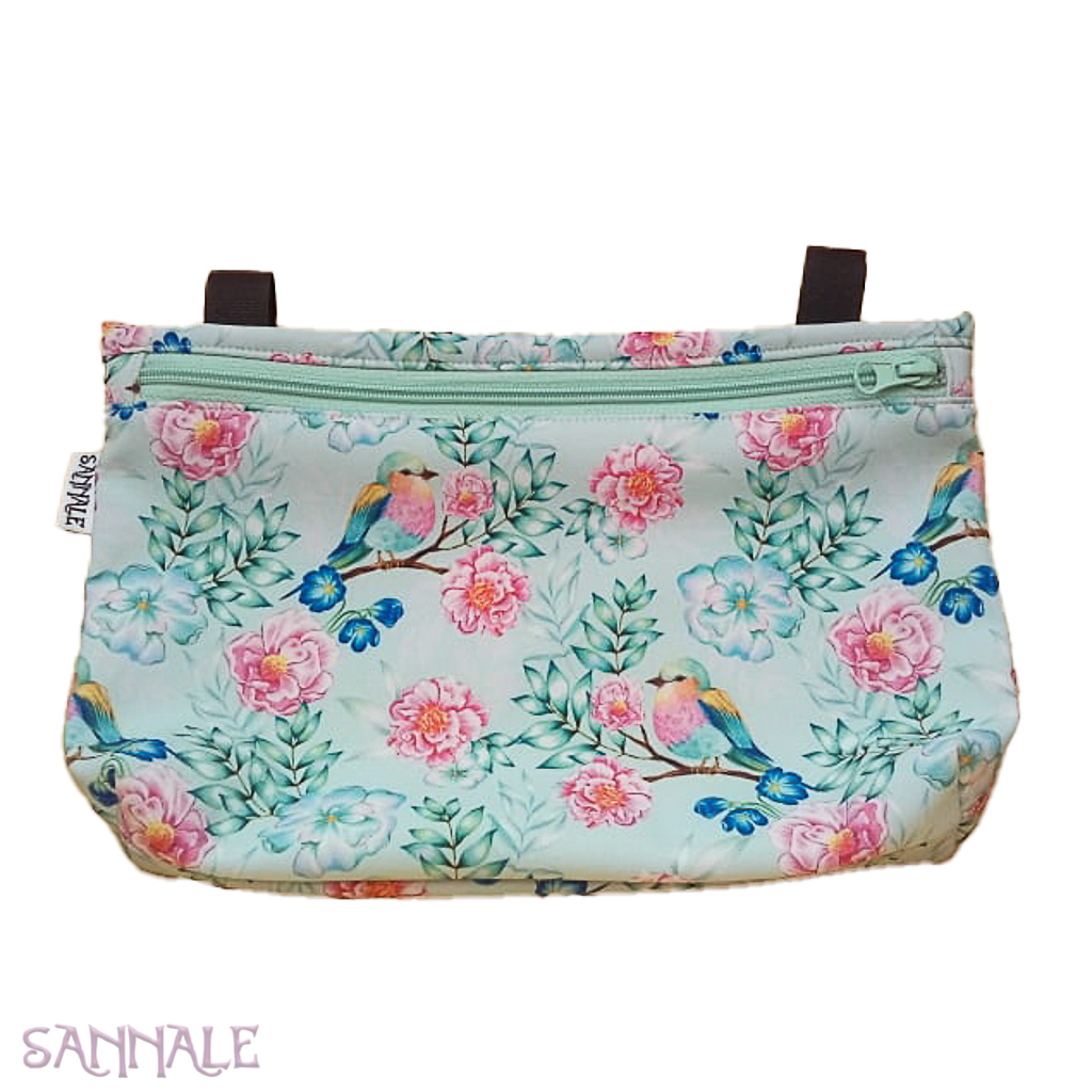 Bag with raincoat embroidered