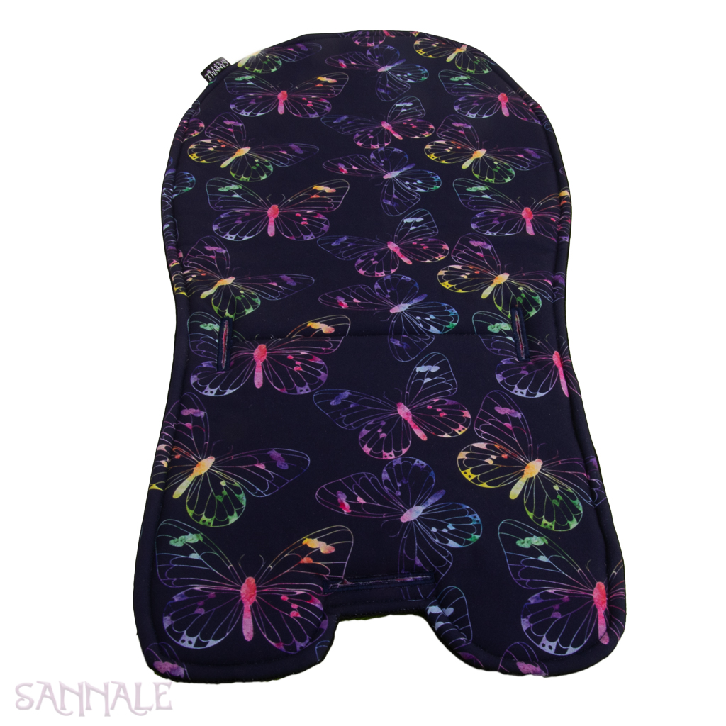 Söögitooli istmekate - kasutamiseks Ikea Antilop söögitooliga. Liblikad lillal.