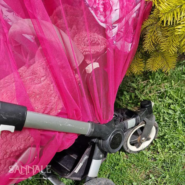 Fuksiaroosa putukavõrk jalutuskärule Bugaboo Sannale-9